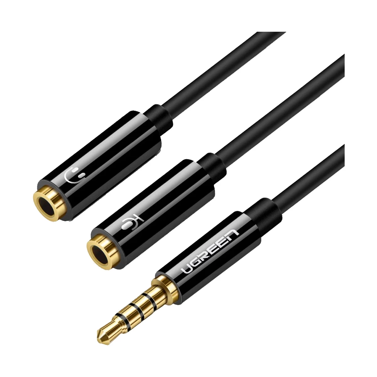 UGREEN AV141 (30620) 3.5mm Male to Dual Female Audio Converter Black