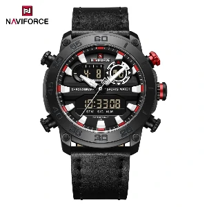 Naviforce 9235 Black Red Watch For Men