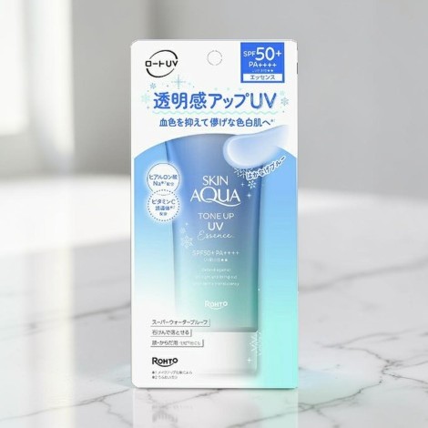 Skin Aqua Tone Up UV Essence Blue SPF50+ PA++++ 80g (Japan)