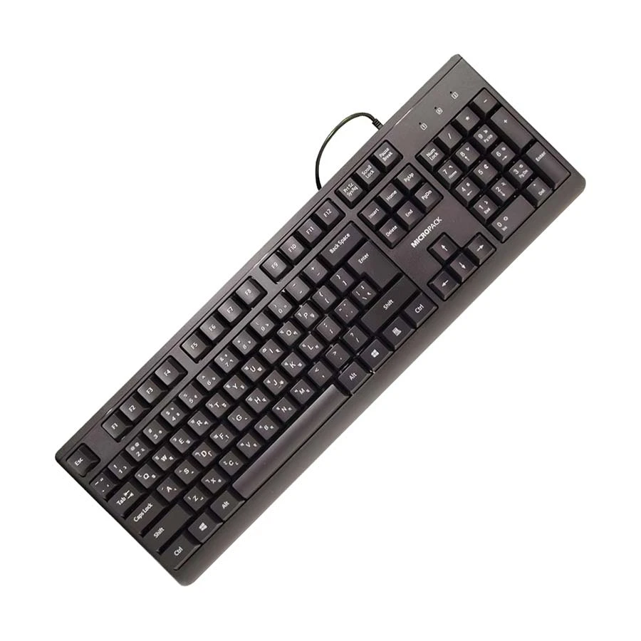 Micropack KM-2005 Wired Keyboard & Mouse Combo with Bangla Black