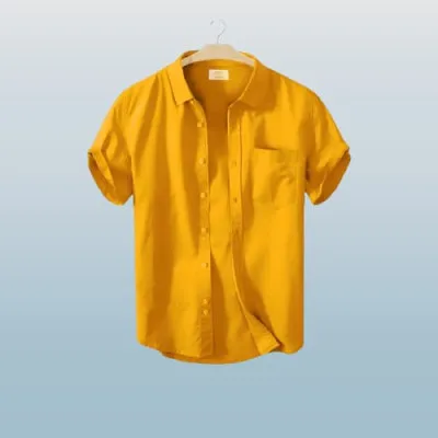 Men's Stylish Half Sleev  Casual  Solid Shirt ( Khatali )