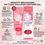 3W Clinic pH 6.0 Collagen Soothing Gel 120ml (Korea)
