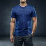 Stylish Comfortable sports T-Shirt(Navy Blue)