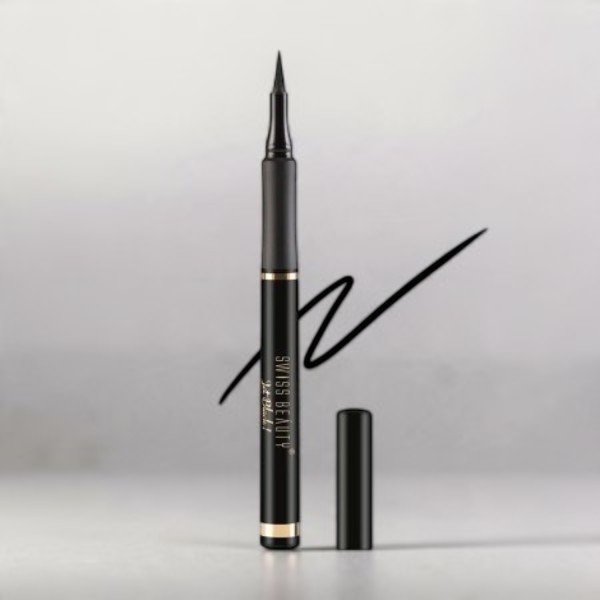 Swiss Beauty Jet Black Bold Felt Tip Eyeliner 1.2ml (China)