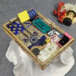 Premium Silk Katan Saree Combo Set - Blue