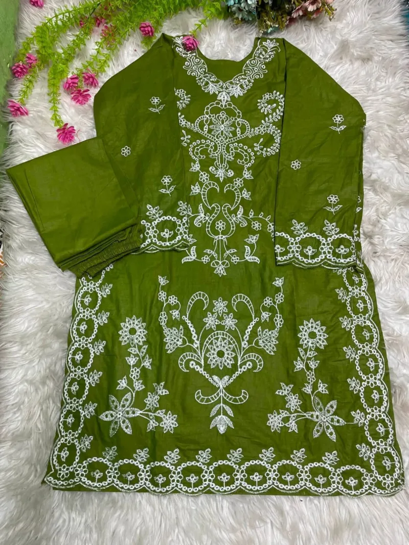TC Cotton Embroidered Co-Ord Set for Office and Campus Wear