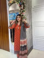 Georgette Digital Print Three Piece with Lined Pant, M to XXL