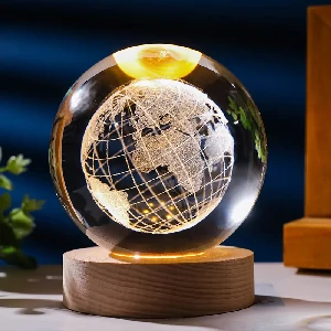 7 Color Changing LED 3D Crystal Ball – Globe