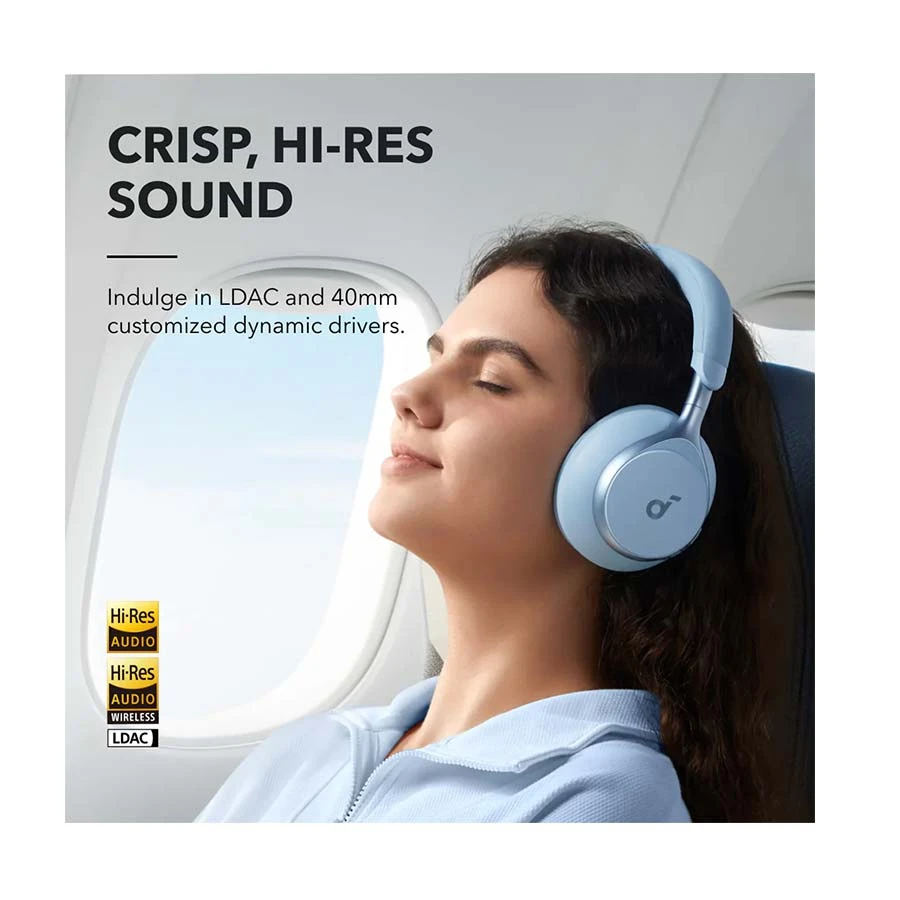 Anker Soundcore Space One ANC Bluetooth Over-Ear Headphone Sky Blue