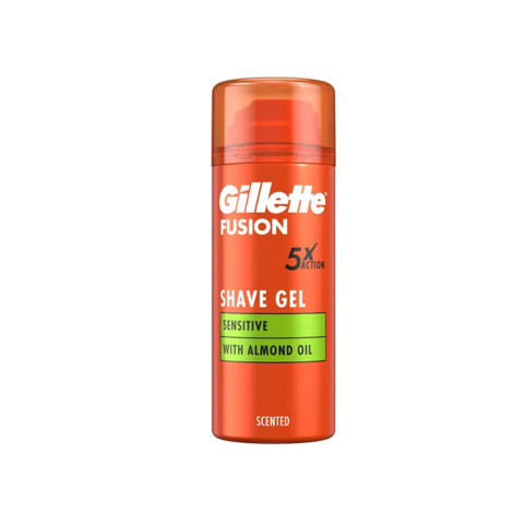 Gillette Fusion 5 Sensitive With Almond Oil Shave Gel Scented 75ml (UK)