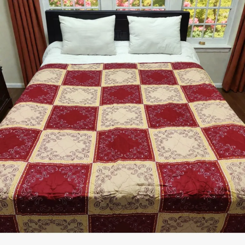 Soft Twill Cotton AC Katha Light Quilt for Bed, 6 Colours
