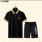Men's 200 GSM Pure Cotton Polo and Half Pant Set in 6 Colours