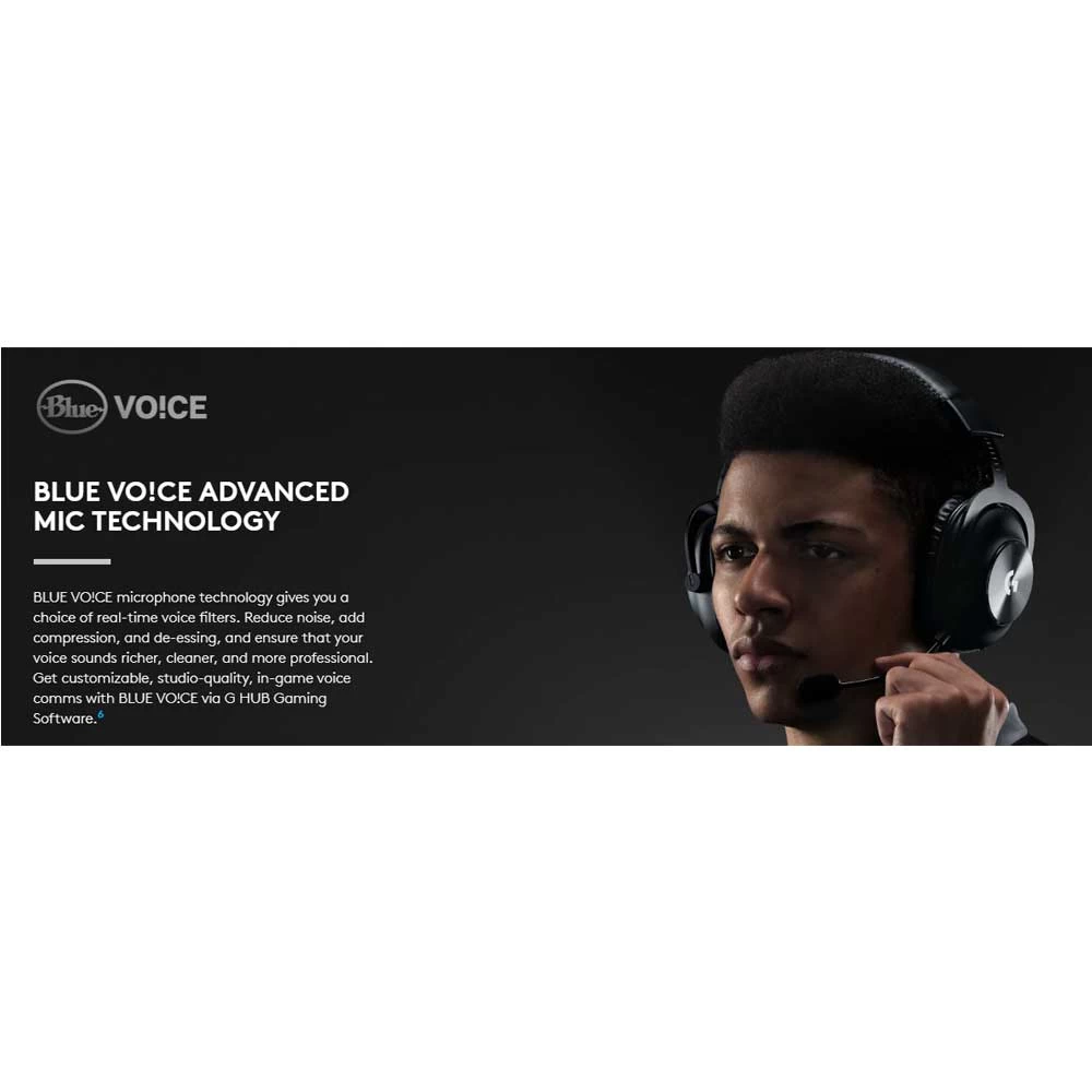 Logitech G Pro X Black Gaming Headphone