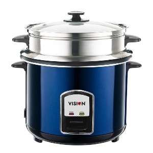 VISION Rice Cooker 3.0 Liter REL-50-05 SS Blue (Double Pot)