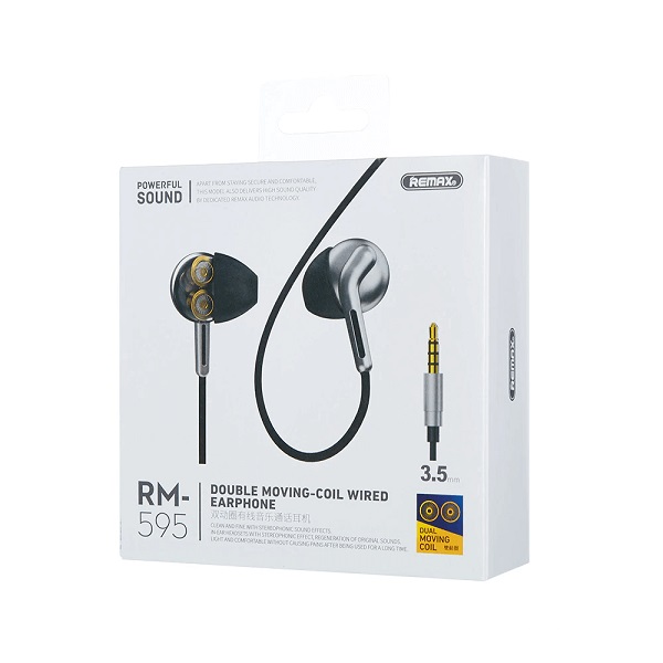 REMAX RM-595 Double moving-coil wired earphone
