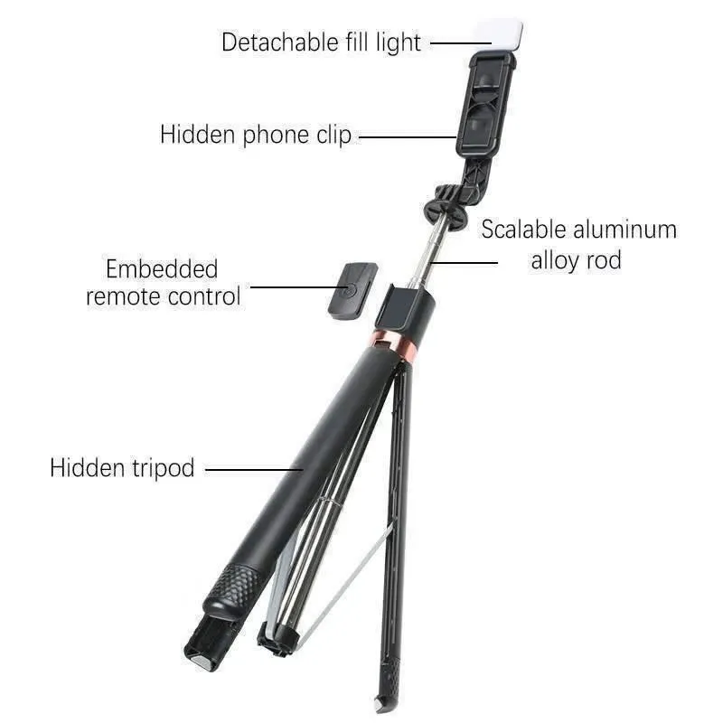 LIVE-K9 LED Selfie Stick, also known as a Live Broadcast Stand