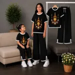 Kids' 3D Print Cotton Puja T-Shirt and Pant Set, 2 to 12 Years