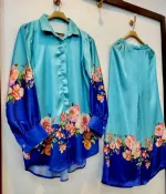 Silk Digital Print Two Piece, 35/36 Inch Kameez, 4 Colours