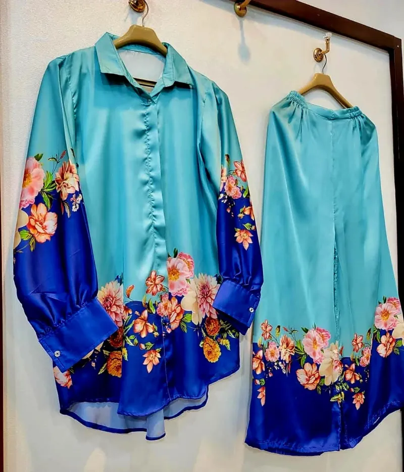 Silk Digital Print Two Piece, 35/36 Inch Kameez, 4 Colours