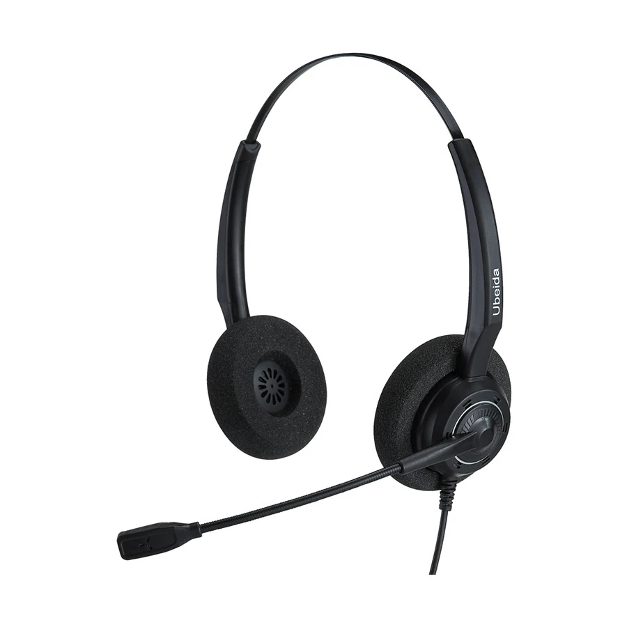 Inbertec UB200DU Duo Wired USB Noise Cancelling Headset Black
