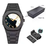 Aura watch Black for mens's  Modern Creative Design ( Black)