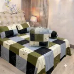 Comforter Bedding Set with Bolster Cover and Bag, Pure Twill Cotton