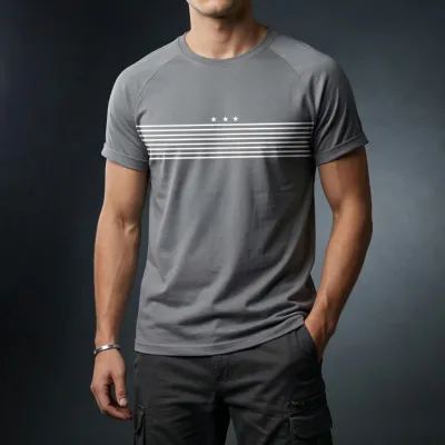 Stylish Comfortable sports T-Shirt(Ash)
