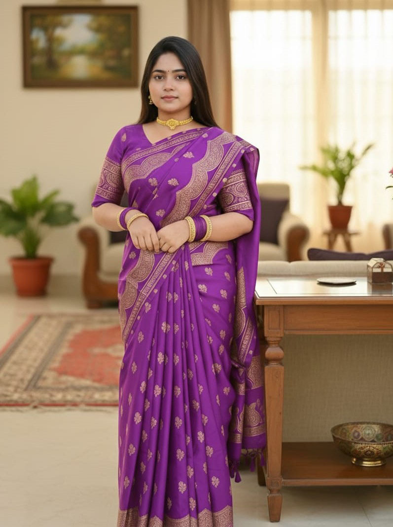 Skin Print Silk Saree, 4 Colour Choices, Matching Blouse
