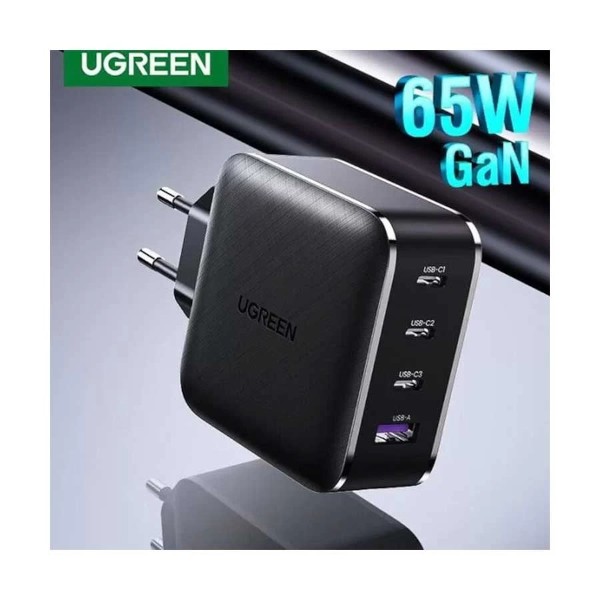 Ugreen CD224 65W 3 Port USB-C & 1 Port USB PD Black Charger