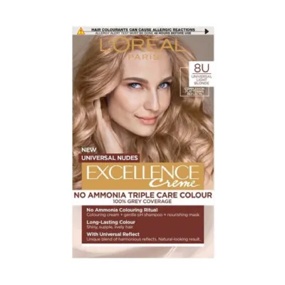 L'Oreal Excellence No Ammonia Triple Care Colour - 8U Universal Light Blonde (Belgium)