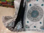 Dhupian Silk Saree, Embroidery and Block Print, 6 Colours