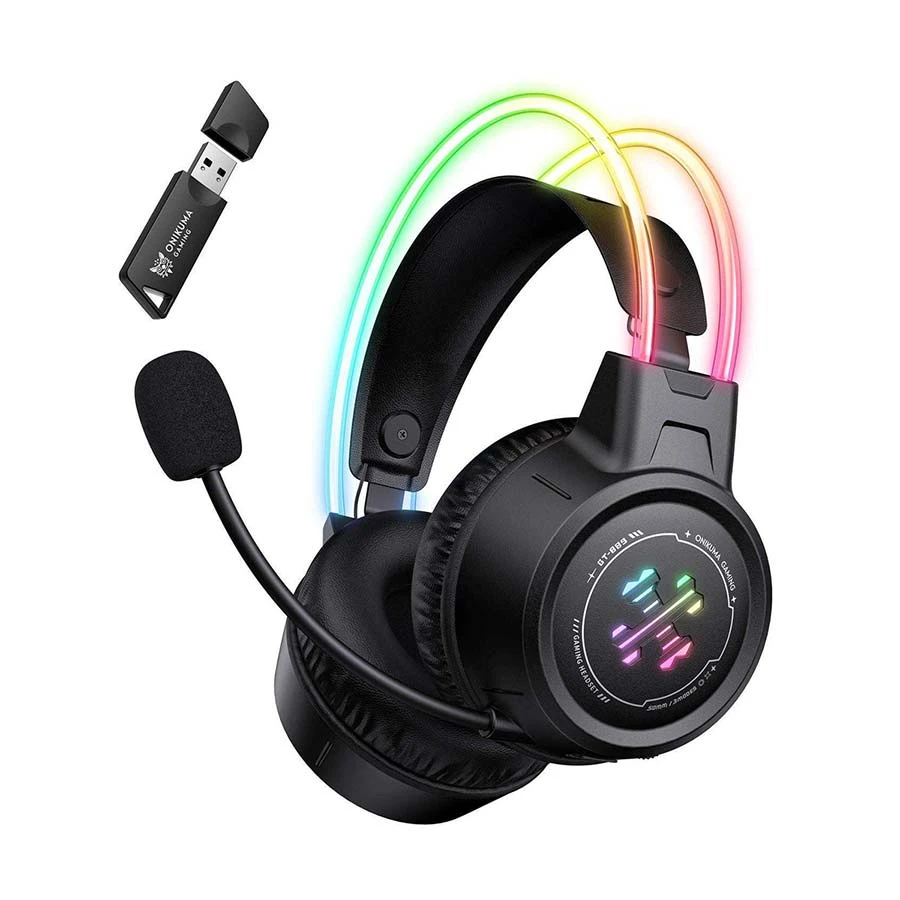 Onikuma GT889 RGB Tri-Mode Wireless Black Gaming Headset