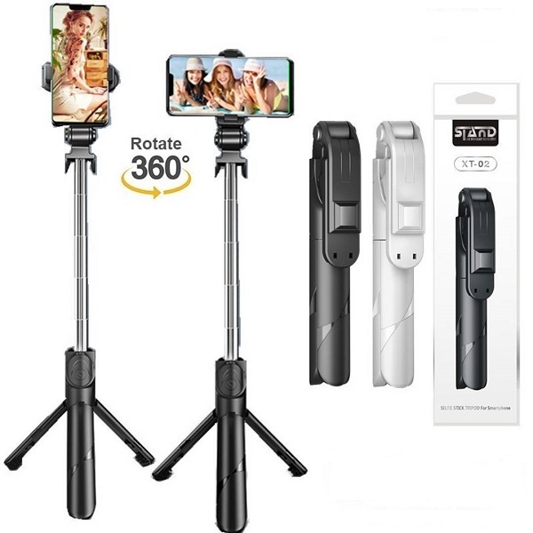 XT02 Selfie Stick Tripod with Bluetooth Remote