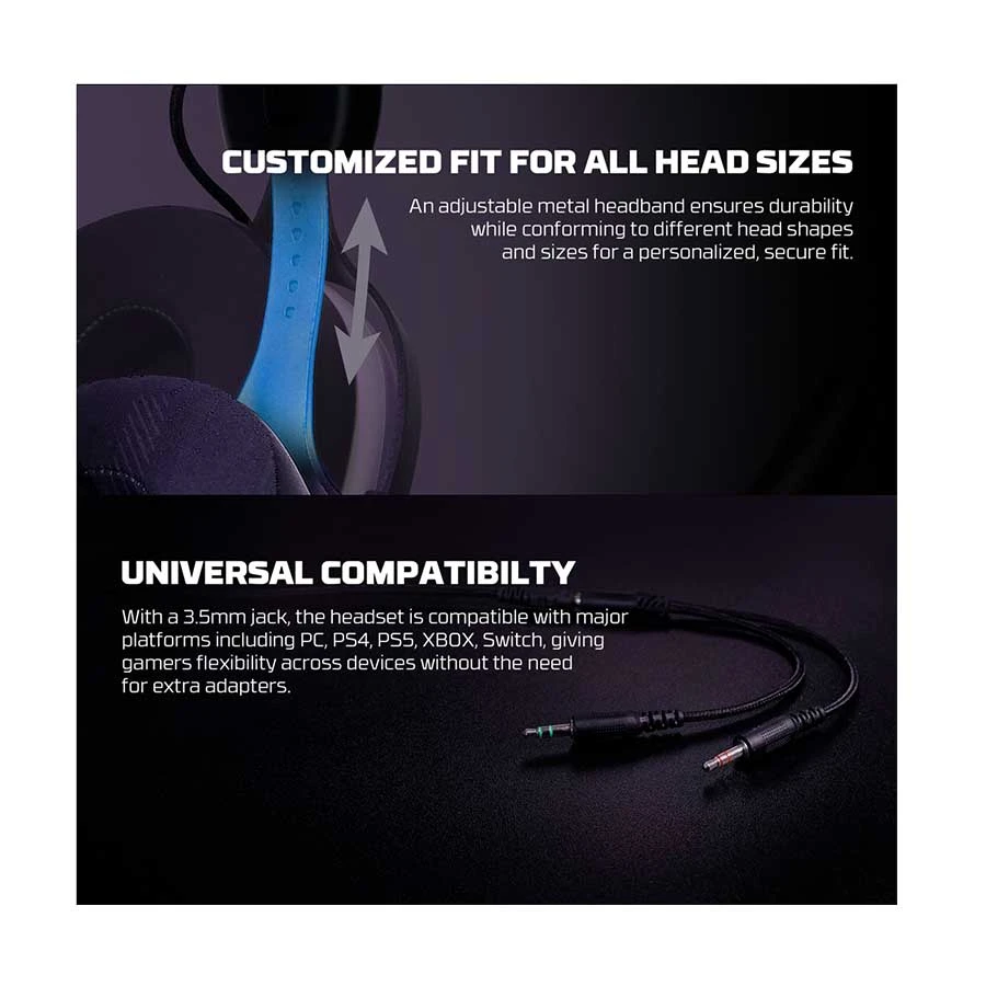 Fantech Carbon MH92 Wired Black Gaming Headphone