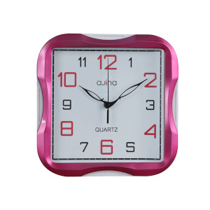 Turban SQ Curve Wall Clock Magenta