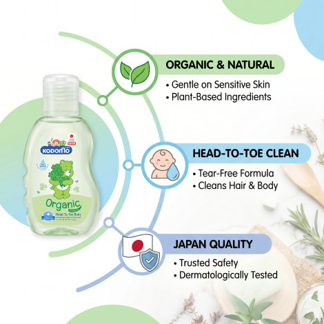 Kodomo Baby Organic Head To Toe 100ml (Thailand)