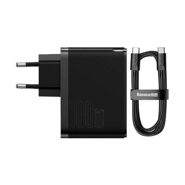 Baseus CCGP090201 GaN5 Pro USB & USB-C 100W EU Black Charger