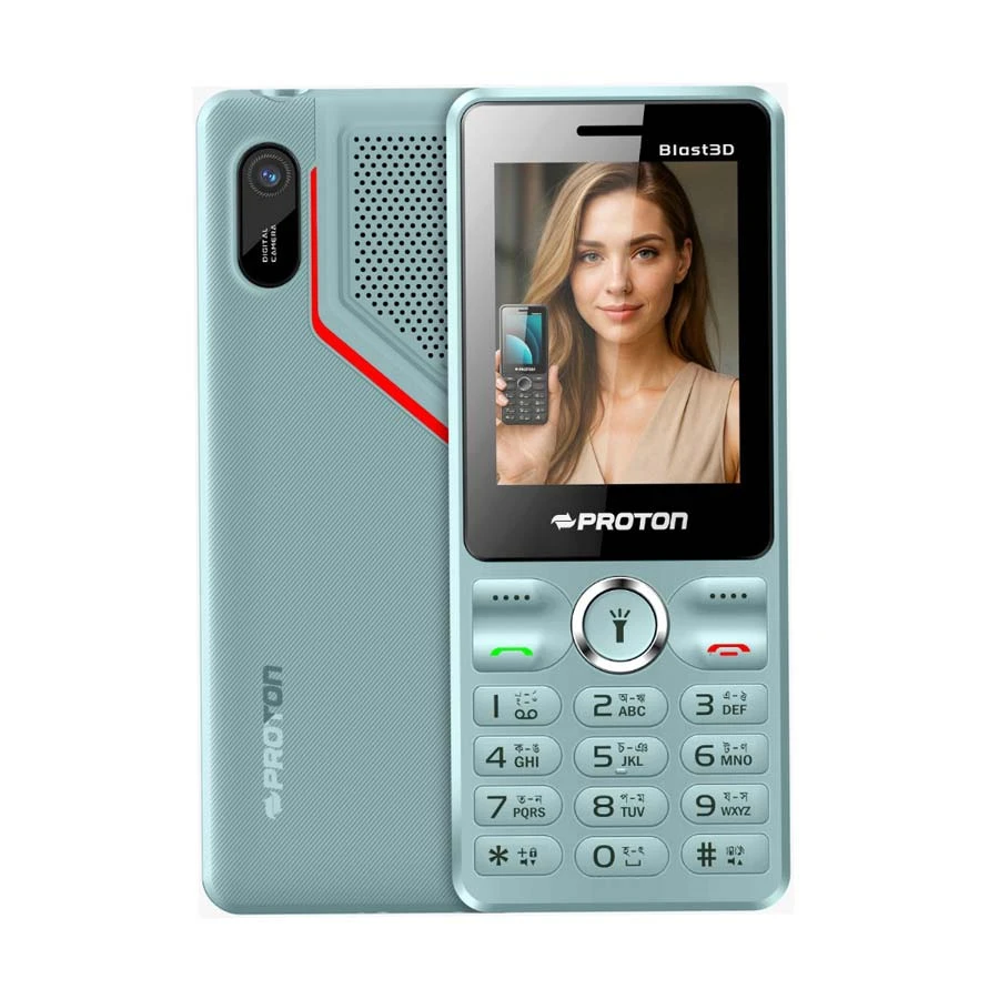 Proton Blast 3D Hunter Green Feature Phone (Dual Sim)