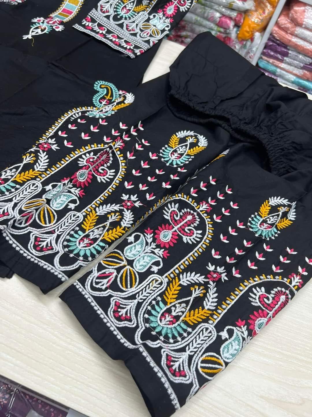 Stitched Pure Cotton 2 Piece with Heavy Embroidery