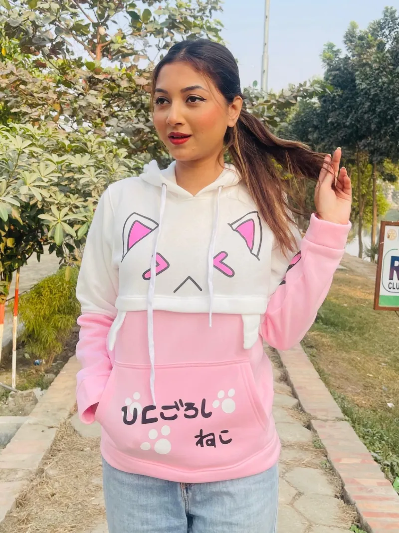 Women's 300 GSM Cotton Fleece Winter Hoodie, 6 Colours