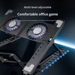 NO.X3 Foldable Laptop Stand with Twin Cooling Turbo Fans