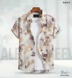 Men's Half Sleeve Digital Print Shirt, Fancy Cotton, S to XL