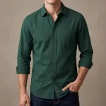 Fashionable casual shirt for men (green)