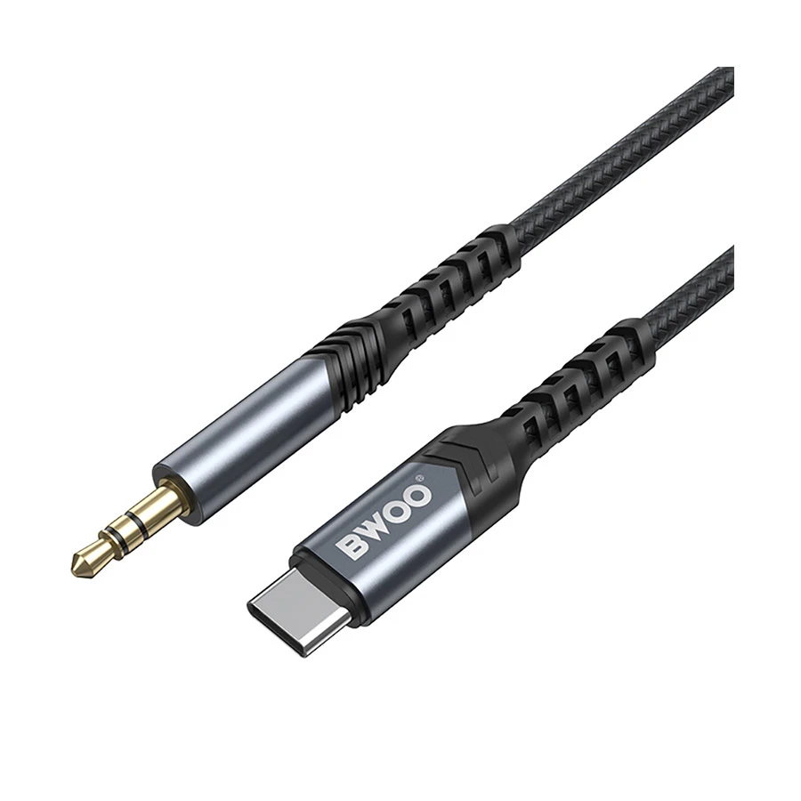 Bwoo BO-AUX066 USB-C to 3.5mm Male Audio Cable 1.2 Meter Black