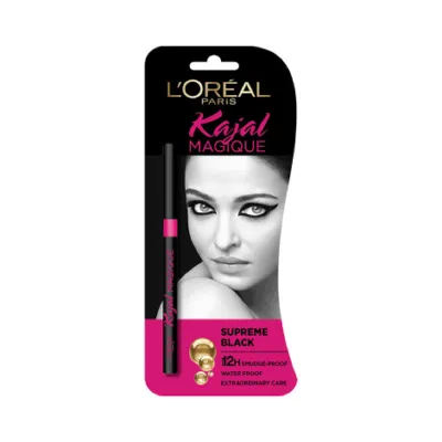 L'oreal Paris 12H Water Proof  Supreme Black Magique Kajal  0.35g (India)