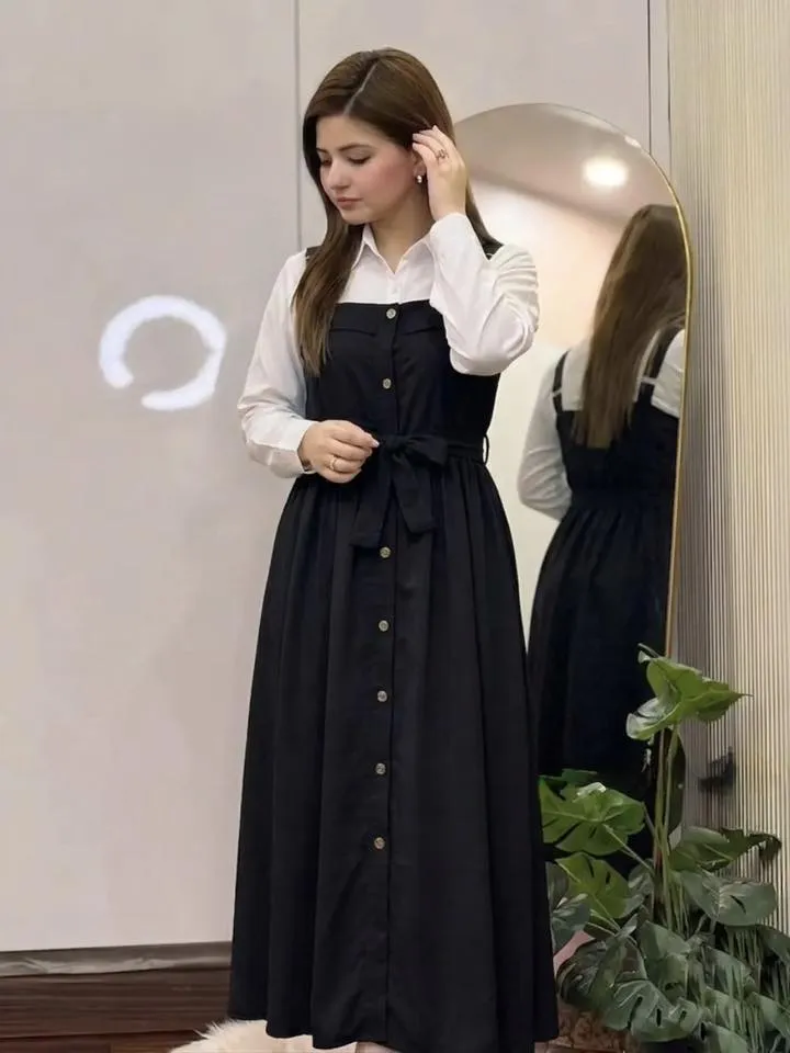 Romper Gown with 24 Inch Shirt in Garment Georgette, Free Size