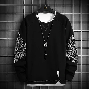 Men's Full Sleeve Sweatshirt- Hand Print