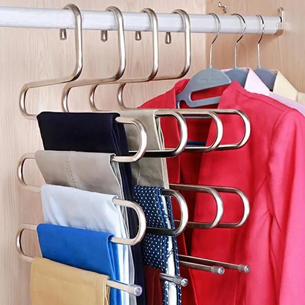 5 layers S Shape MultiFunctional Clothes Hangers