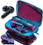 M19 True Wireless Earbuds – Bluetooth 5.1 TWS with 2000mAh Power Bank Charging Case, LED Digital Display, Low Latency Gaming & Built-in Flashlight