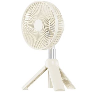 AZEADA PD-F27 Rechargeable Fan with Tripod Stand- White Color